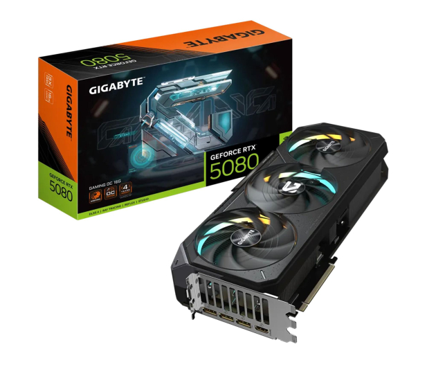 GIGABYTE GeForce RTX 5080 Gaming OC 16GB GDDR7 DLSS4 GV-N5080GAMING OC-16GD - 1309188 - zdjęcie